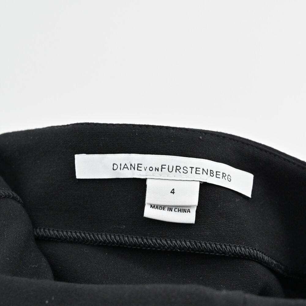 DIANE VON FURSTENBERG Skirt Size 4 Classic Black Zip Pocket Knee‎ Length Pencil - Picture 7 of 11